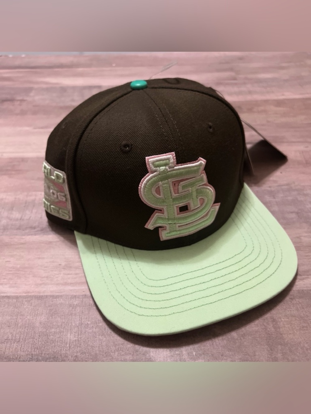 St. Louis Cardinals 2006 World Series Mint & Pink Pro Baseball Hat Cap MLB NWT